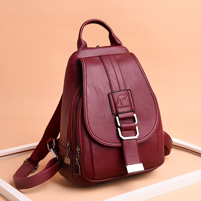 Leather Backpack Vintage - Mochilas femininas de couro, 6 cores,