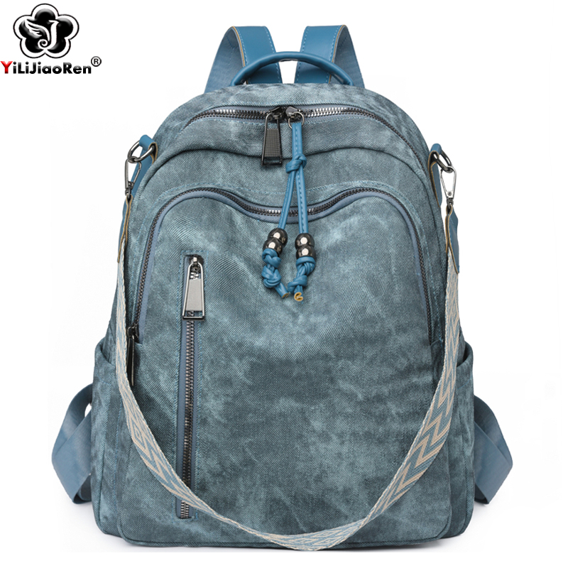 Leather Backpack Vintage - Moda mochila feminina de alta qualidade