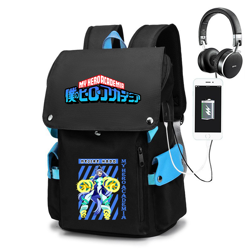 School Backpack Teen - Mochila escolar com estampa de anime
