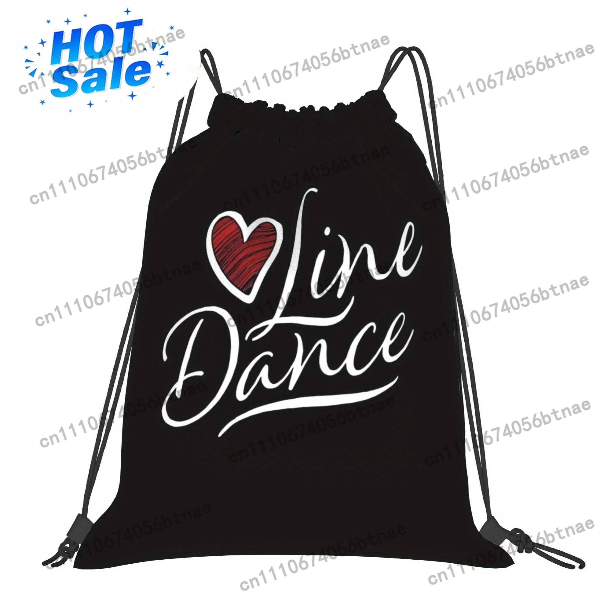 LOVE Line Dance Drawstring Bag - Drawstring Gym Bag avaliação e preço