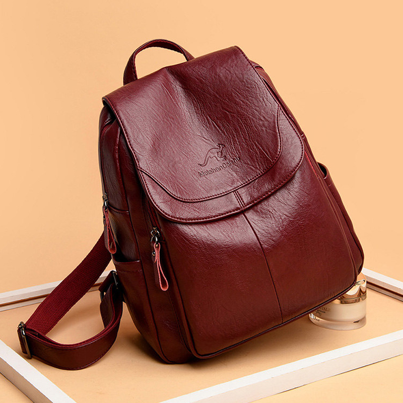 Mochila Vintage de Couro Macio - Leather Backpack Vintage avaliação e preço