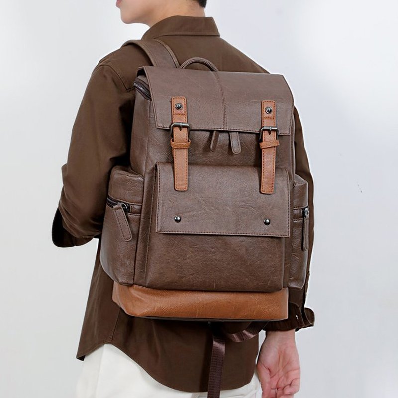 Nova Mochila de Couro Vintage  - Leather Backpack Vintage avaliação e preço