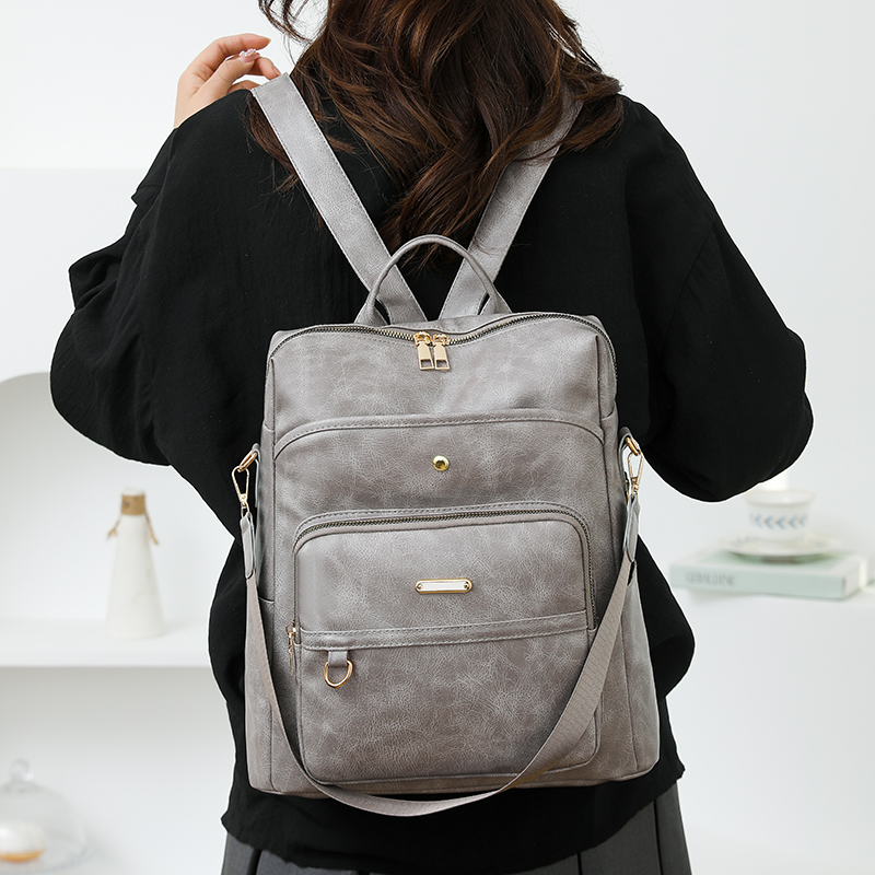 Moda feminina pu mochila simpl - Leather Backpack Vintage avaliação e preço