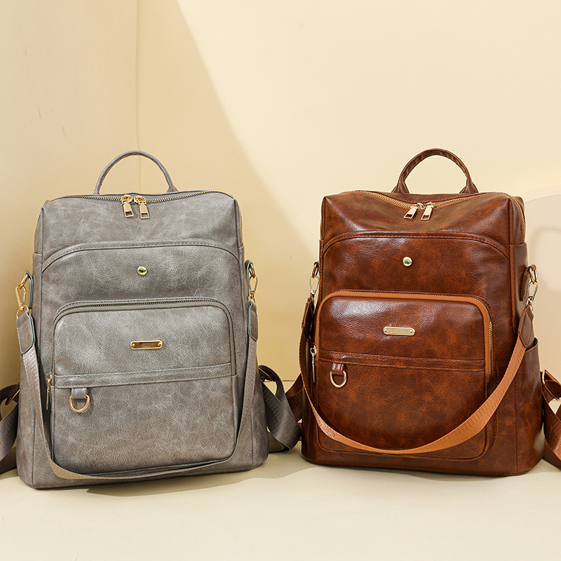 Moda feminina pu mochila simpl - Leather Backpack Vintage avaliação e preço