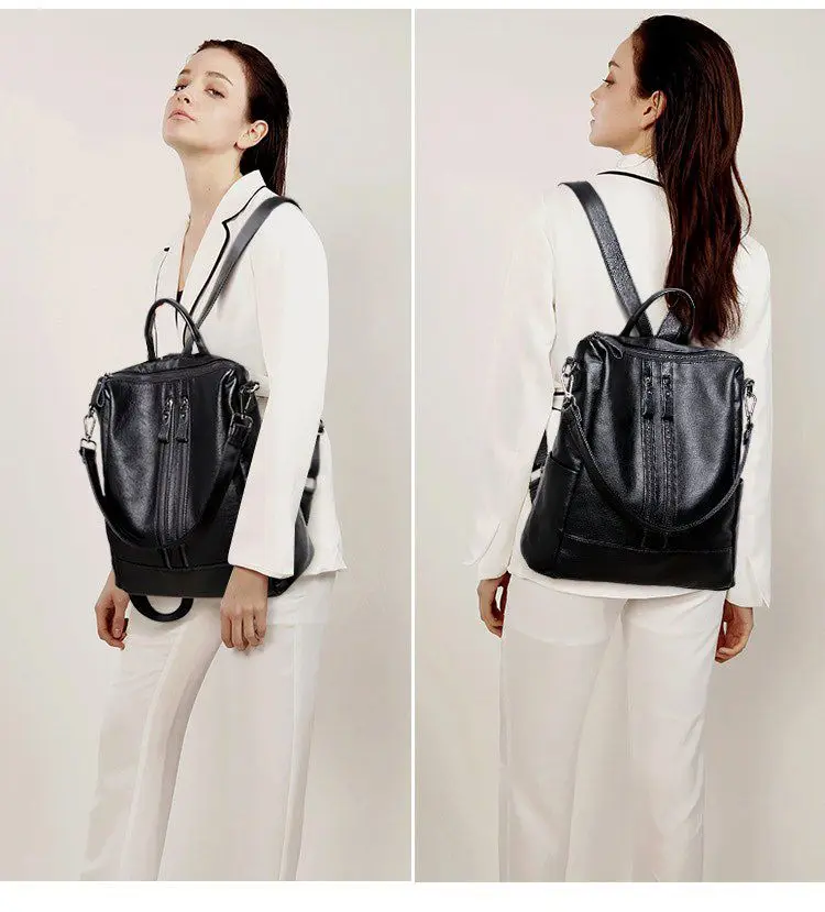 Mulheres mochila de couro maci - Leather Backpack Vintage avaliação e preço