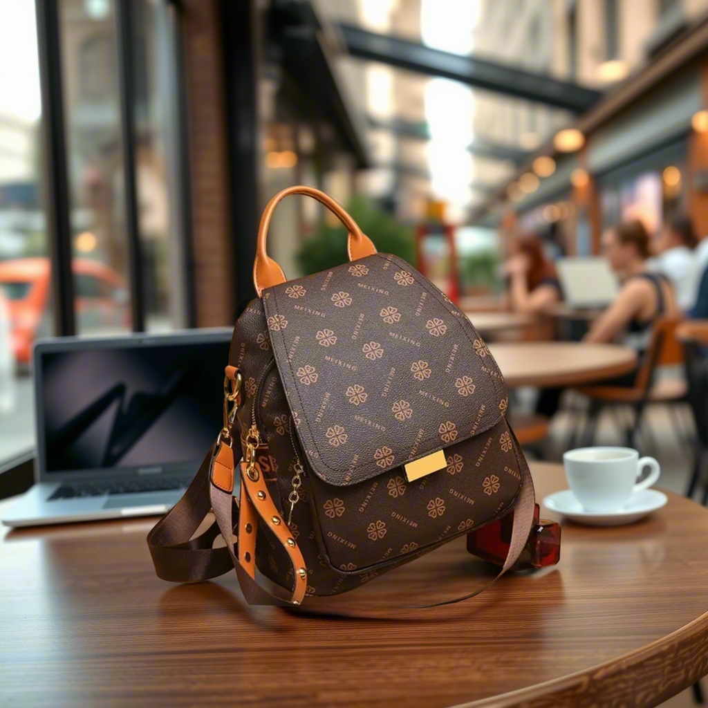 Mochila Retro Estampada para M - Leather Backpack Vintage avaliação e preço