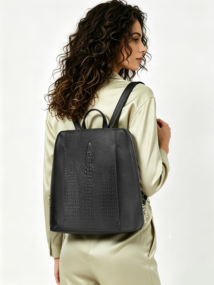 Mochila Feminina Zency de Cour - Leather Backpack Vintage avaliação e preço