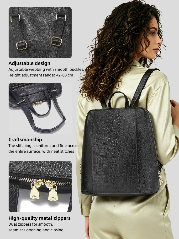 Mochila Feminina Zency de Cour - Leather Backpack Vintage avaliação e preço
